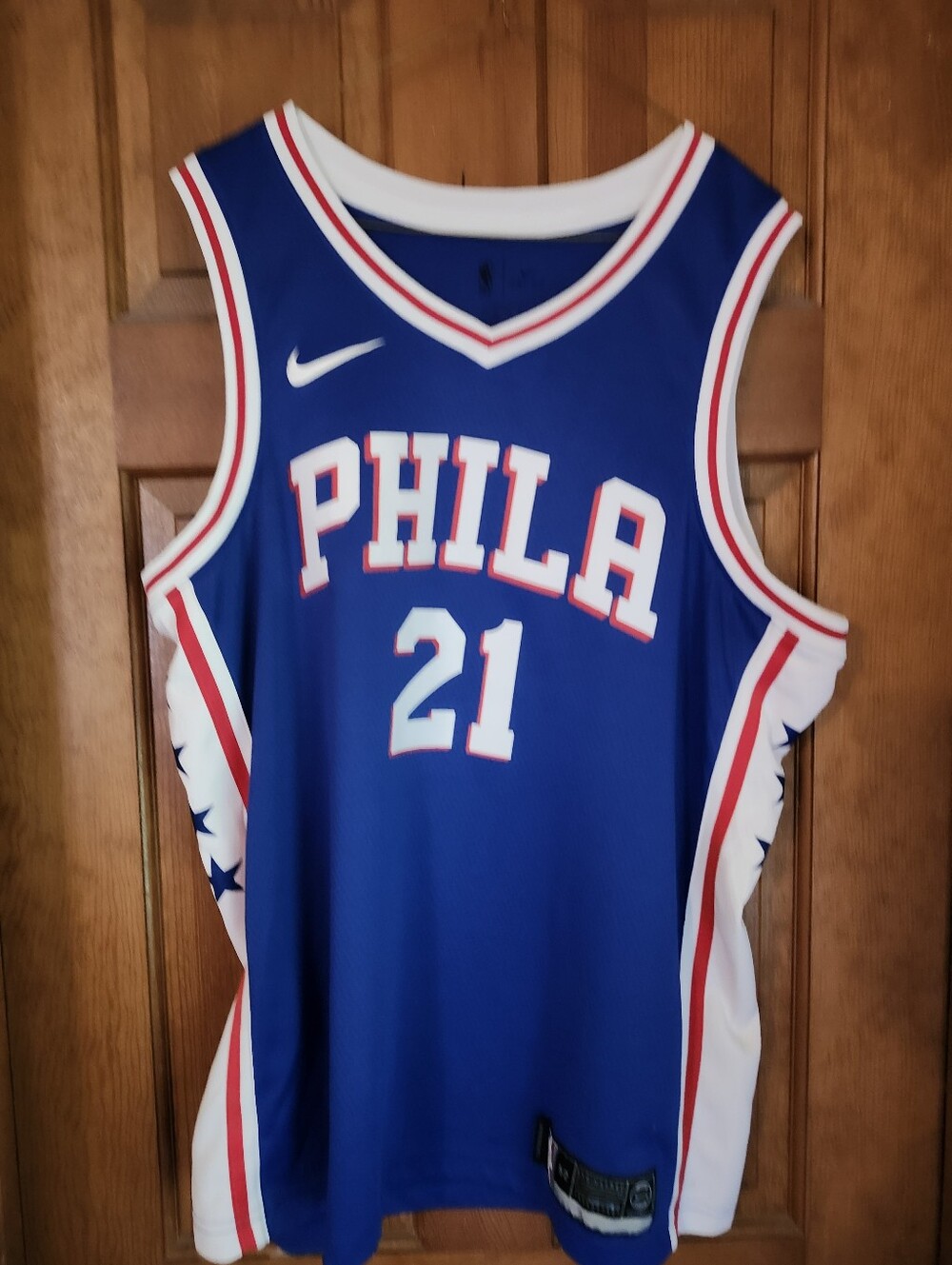 Nike PHILA Blue Basketball Jersey #21
